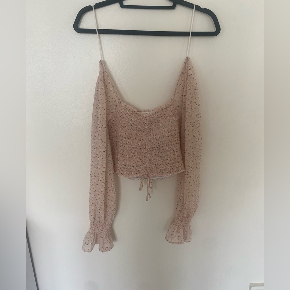 Small, Vintage shop flowy floral crop top